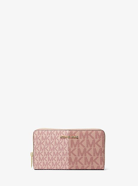 Portefeuille Jet Set met kenmerkend logo, middelgroot en tweekleurig