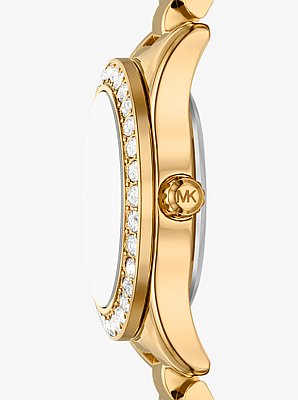 Ensemble-cadeau montre Lexington de ton or bruni
