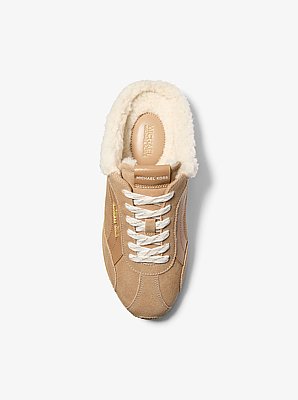 Avi Faux Shearling Trim Slip-On Sneaker