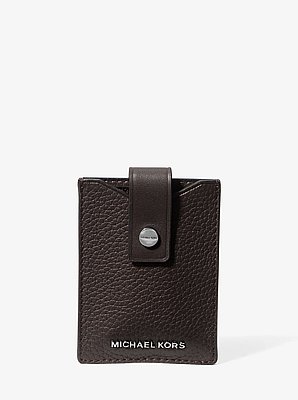 Hudson Pebbled Leather Snap Card Case