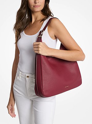 Nolita Large Pebbled Leather Hobo Shoulder Bag