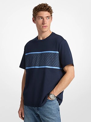 Signature Logo Striped Cotton T-Shirt