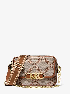 Bandolera Parker mediana de jacquard con logotipo imperio