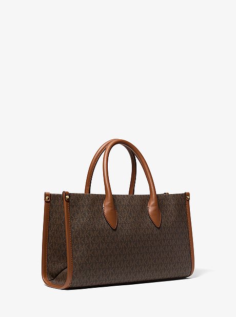 Mirella Medium Signature Logo Satchel