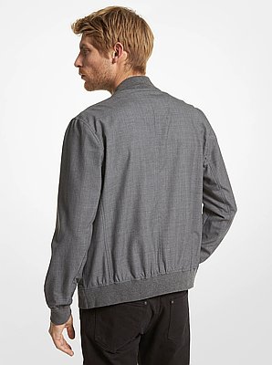 Stretch Wool Bomber Jacket
