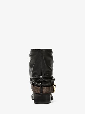 Colby Leather and Signature Logo Ankle Boot