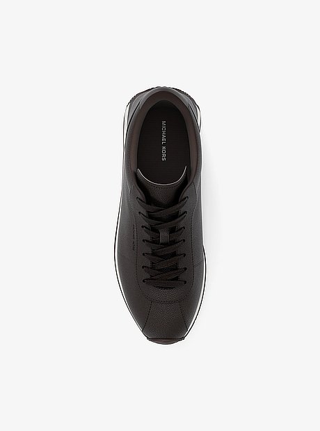 Rhodes Signature Logo and Leather Trainer
