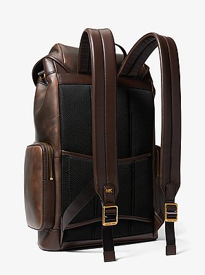 Hudson Burnished Leather Backpack