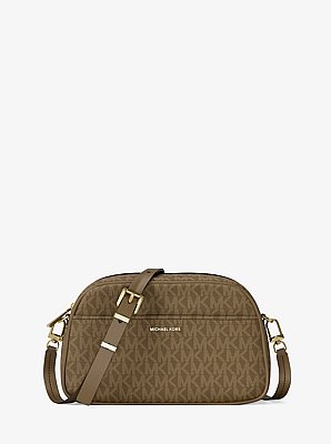 Jet Set Small Signature Logo Camera Crossbody Bag
