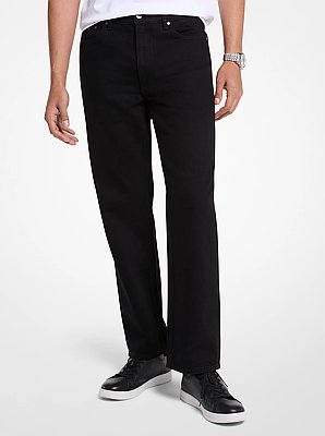 Jean Finn en denim extensible &agrave; coupe droite