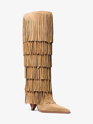 Jayla Fringed Suede Tall Boot