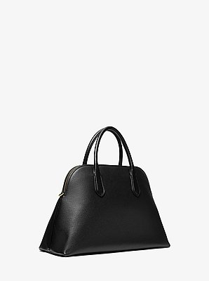 Henkeltasche Freddie Large aus gekrispeltem Leder in kuppelf&ouml;rmigem Design