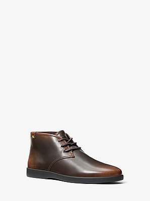 Botte Wesley en cuir bruni