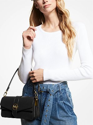 Bolso de hombro Greenwhich mediano de piel saffiano