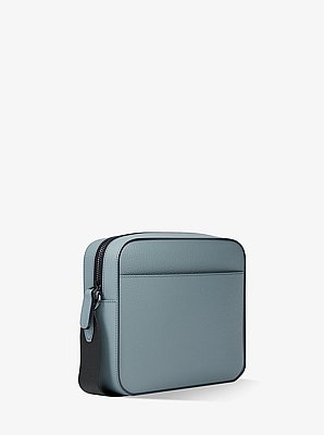 Bandolera Jet Set de piel con logotipo en relieve