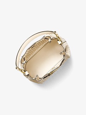 Carson Small Floral Laser Cut Bucket Crossbody Bag