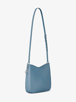 Nayla Medium Pebbled Leather Messenger Bag