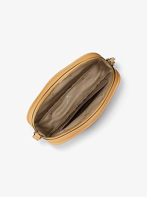Jet Set Large Pebbled Leather Camera Crossbody Bag