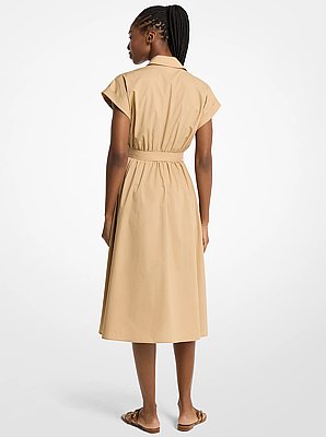 Cotton Poplin Midi Dress