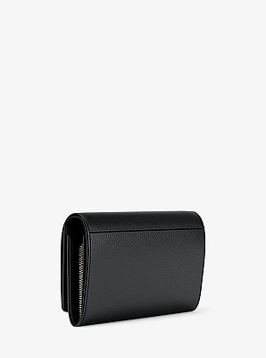 Jet Set Large Pebbled Leather Wallet