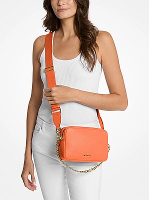 Bryant Medium Pebbled Leather Camera Crossbody Bag