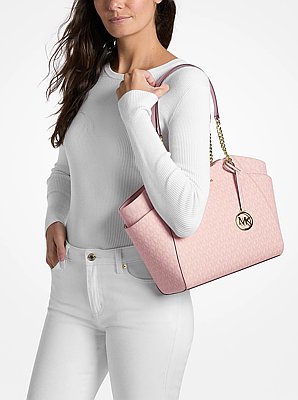 Bolso de hombro Jet Set grande con logotipo exclusivo