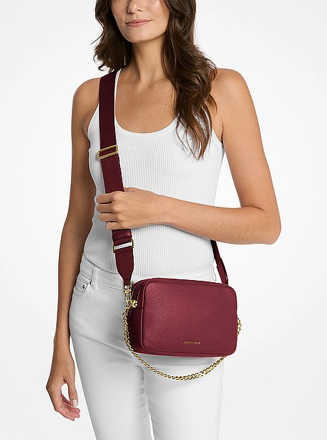 Bryant Medium Pebbled Leather Camera Crossbody Bag