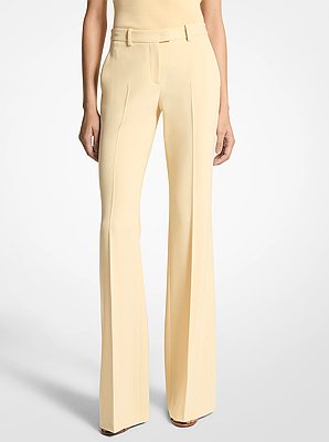 Pantalon Haylee &eacute;vas&eacute; en cr&ecirc;pe gaufr&eacute; extensible