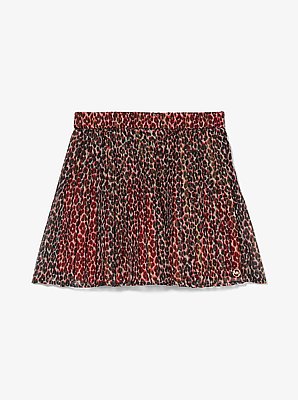 Metallic Leopard Print Skirt