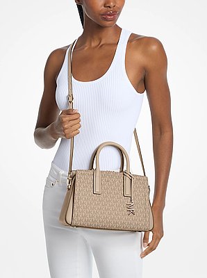 Laila Small Signature Logo Satchel