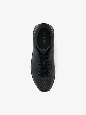Rhodes Signature Logo and Leather Trainer