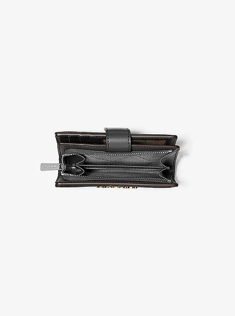 Jet Set Medium Printed Signature Logo Wallet