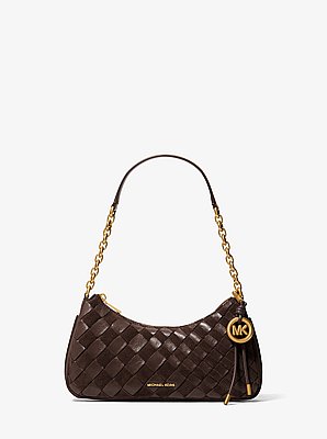 Pochette Nolita de taille moyenne &agrave; cha&icirc;ne en cuir tiss&eacute; &agrave; la main