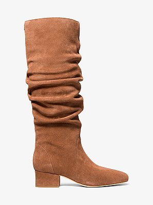 Indra Suede Boot in LUGGAGE | Michael Kors image number 1