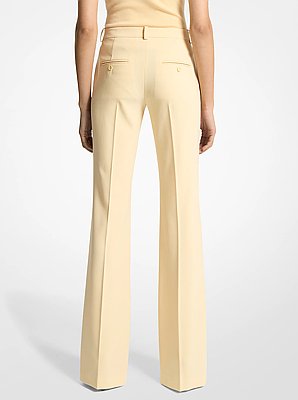 Pantalon Haylee &eacute;vas&eacute; en cr&ecirc;pe gaufr&eacute; extensible