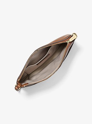 Pochette &agrave; sangle Jet Set de taille moyenne en cuir grain&eacute;