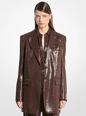 Sequined Boyfriend Blazer