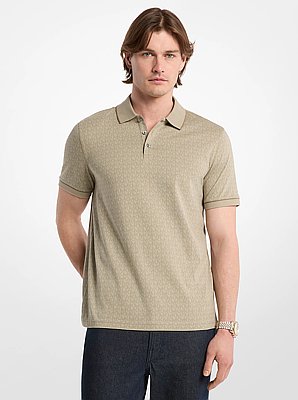 Signature Logo Cotton Jersey Polo Shirt