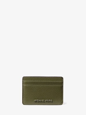 Jet Set Pebbled Leather Card Case