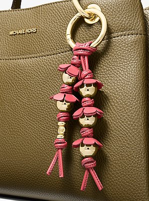 Embellished Floral Bag Charm