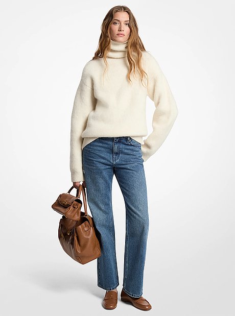 Alpaca Blend Turtleneck Sweater