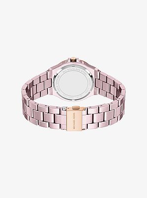 Mini Lennox Pav&eacute; Pink-Tone Watch