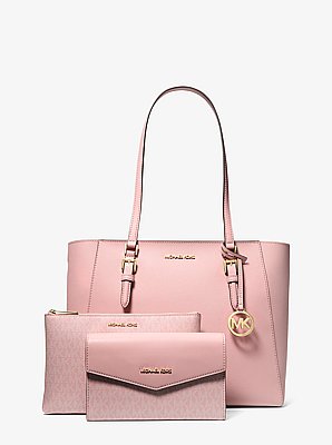 Bolso tote Charlotte grande 3 en 1 de piel saffiano