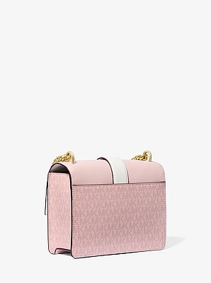 Greenwich Small Color-Block Signature Logo Crossbody Bag