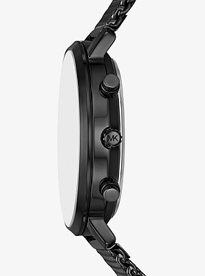 Reloj Blake oversize en tono negro con correa de malla