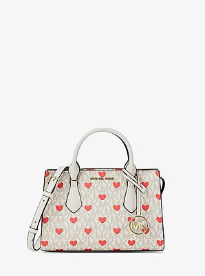 Sheila Small Embellished Signature Logo Satchel