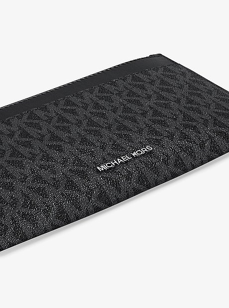 Jet Set Travel Large Signature Logo Zip Card Case