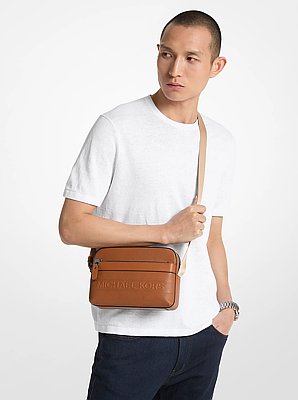 Borsa utility a tracolla Hudson in pelle martellata