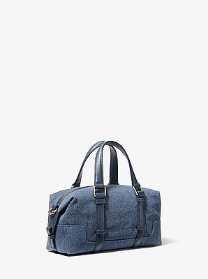 Bandolera Teddi extrapeque&ntilde;a holgada de denim lavado