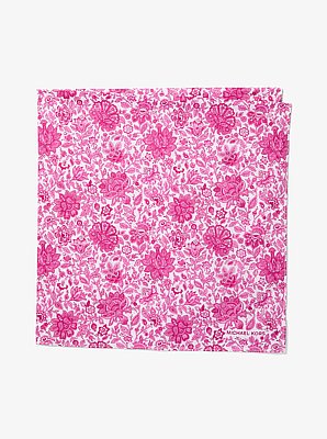 Floral Print Cotton Scarf